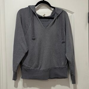 free people movement blue boucle hoodie